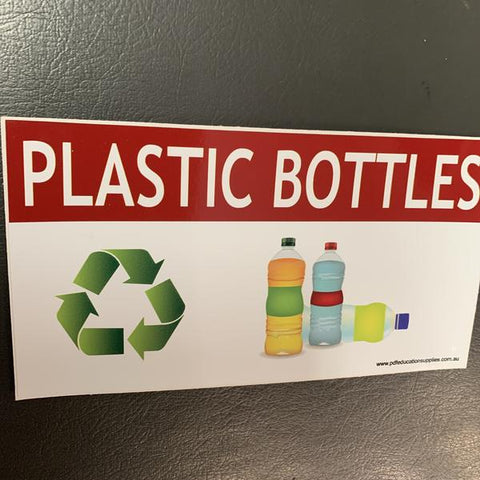 Recycling plastic bottles sticker