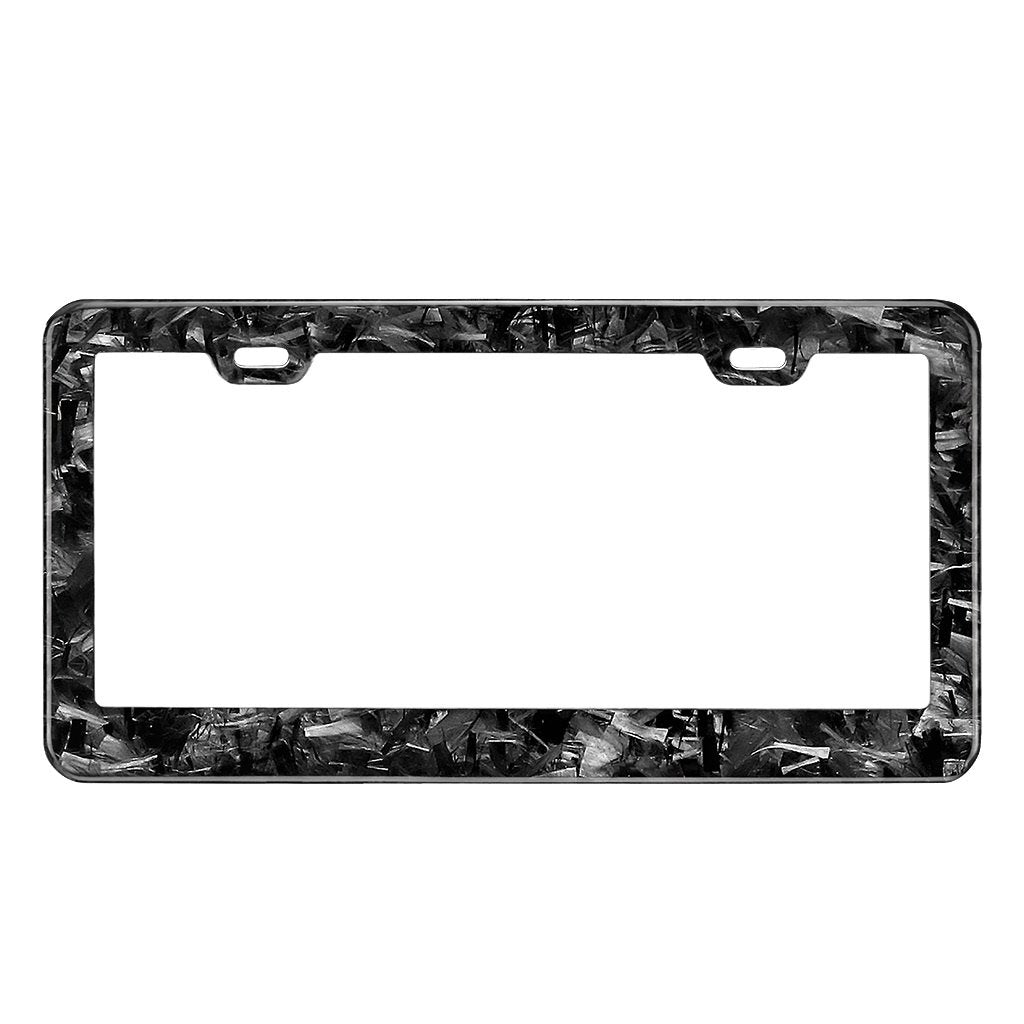 forged carbon fiber license plate frame