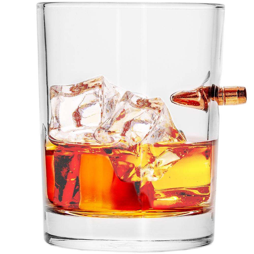 donker Beoefend Schaken 308 Bullet Whiskey Glass