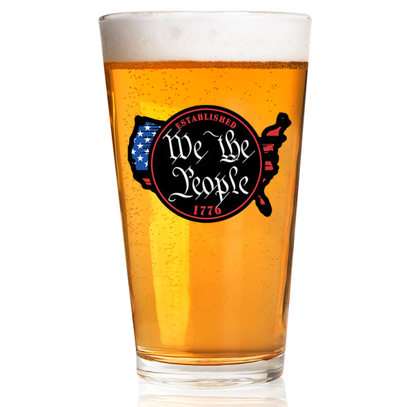 We the People Country Flag Pint Glass