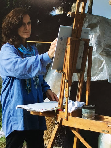 Susan painting outdoors (plein air)