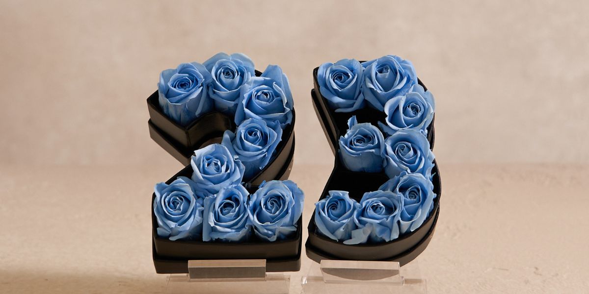 Baby Blue Le Mini Eternity Roses - Venus et Fleur