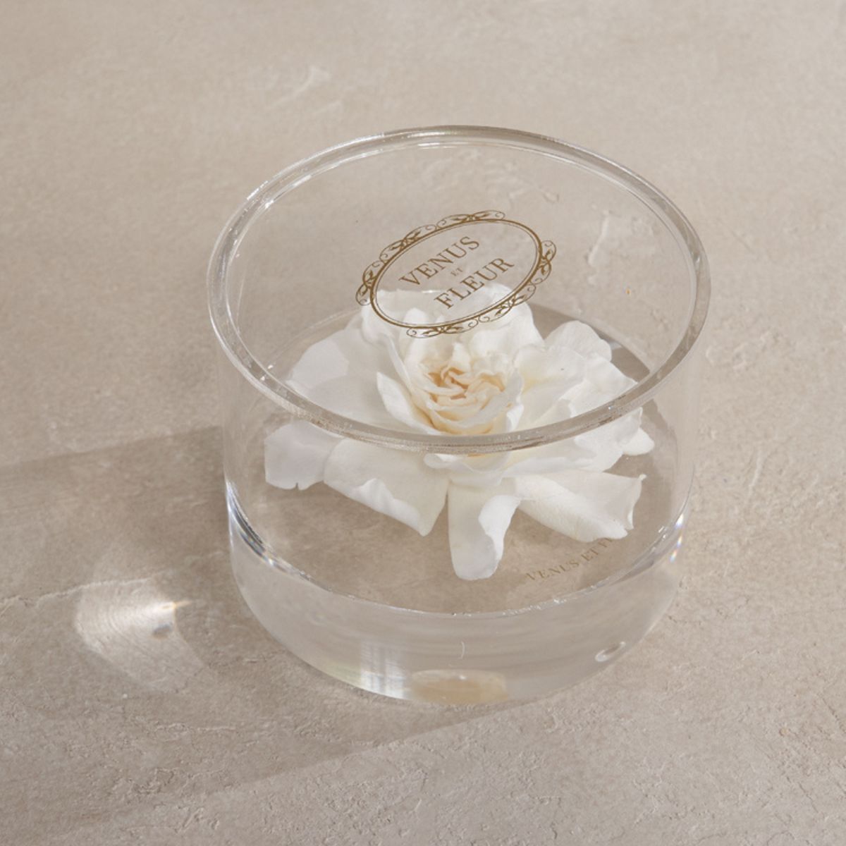 White Gardenia in Acrylic Case - Venus et Fleur