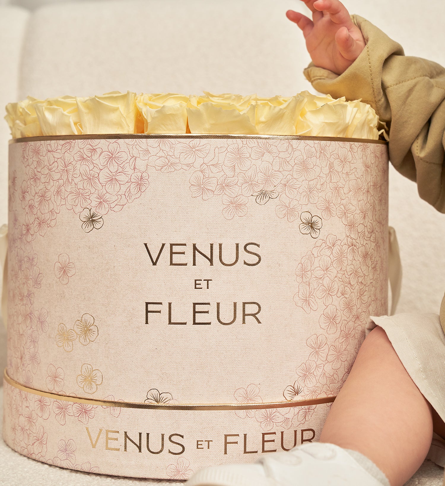 Venus et Fleur Hydrangea Print Hat Box