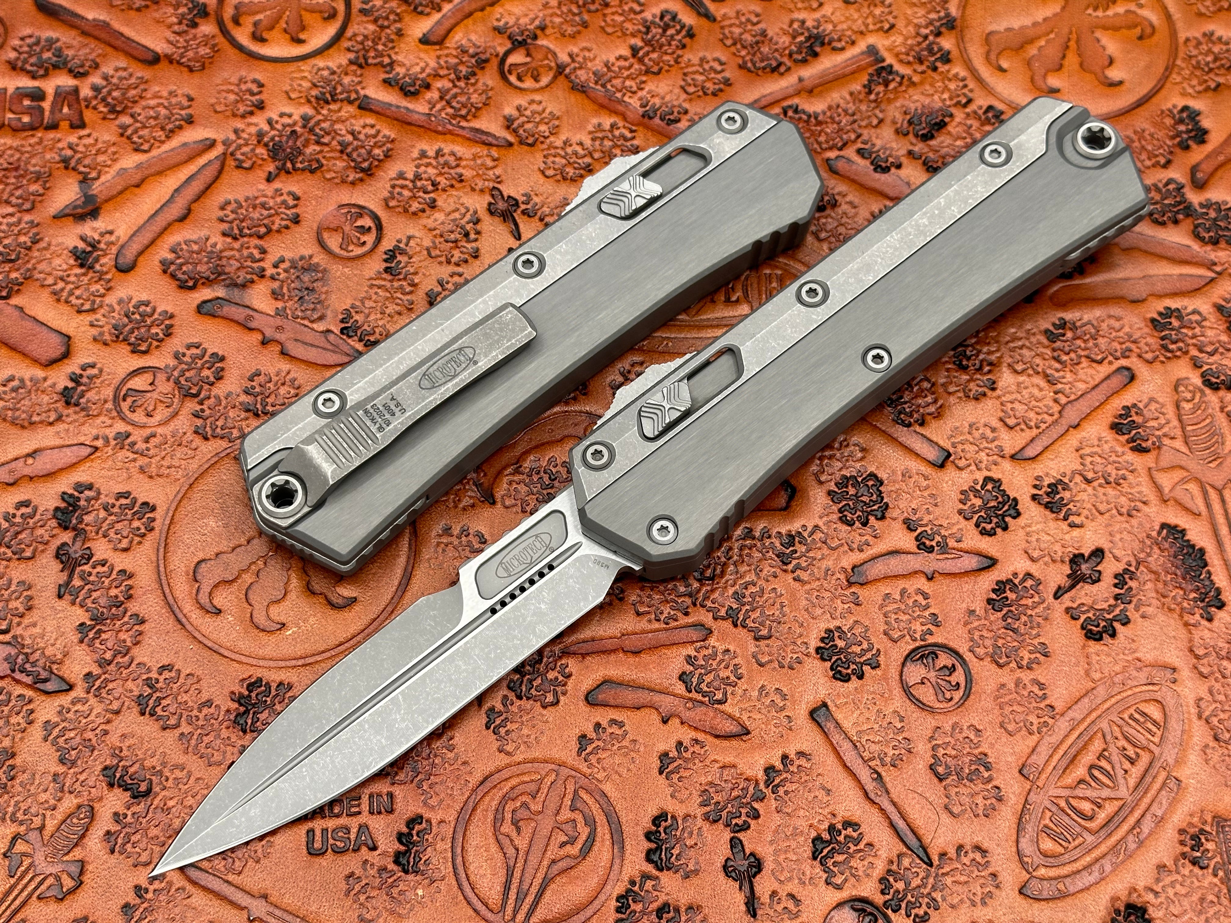 Microtech Knives Glykon Apocalyptic Natural Clear Standard 184-10APNC