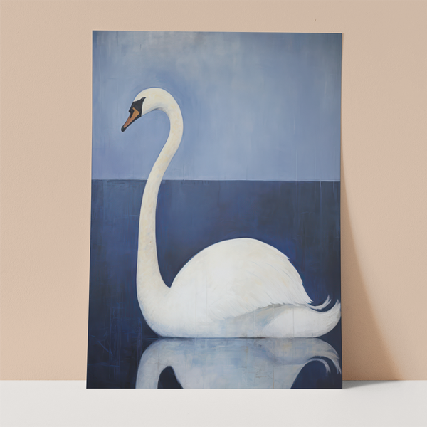 Swan on Lake Wall print