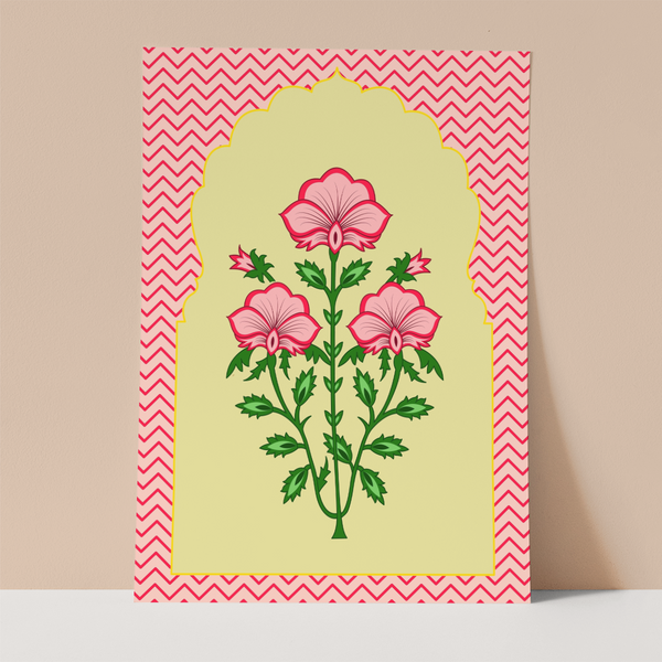 Indian Traditional Plant red Wall print