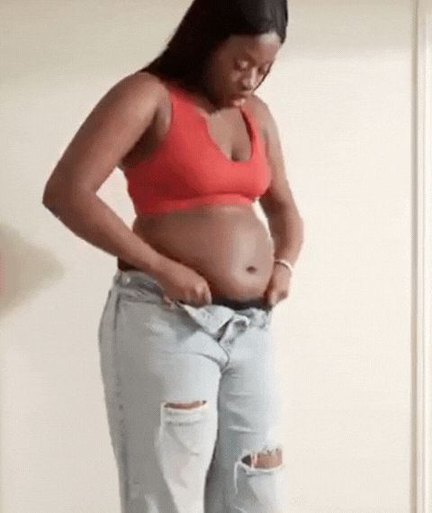 Showcasing the easy slimming effect with Bice Sorgi