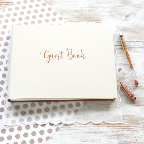 Rose Gold Guest Book