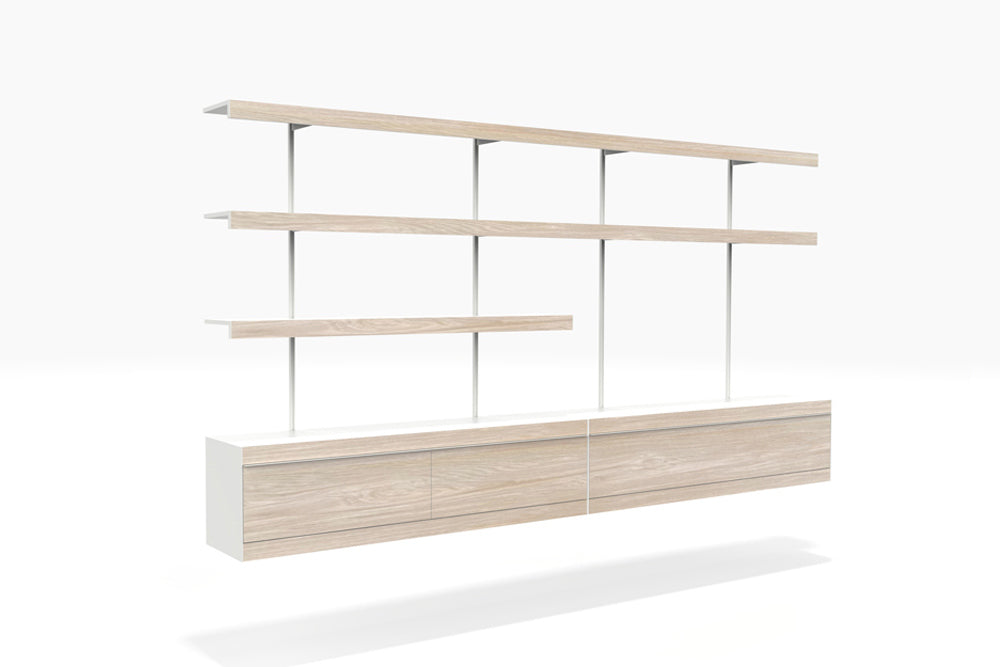 ON&ON wall mounted tv modular shelving system