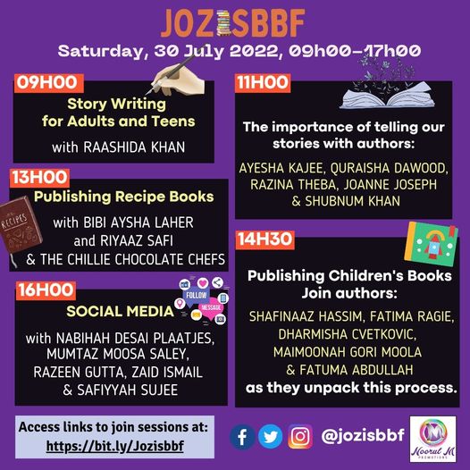 Jozi's Books and Blogs Festival 2022 Programme