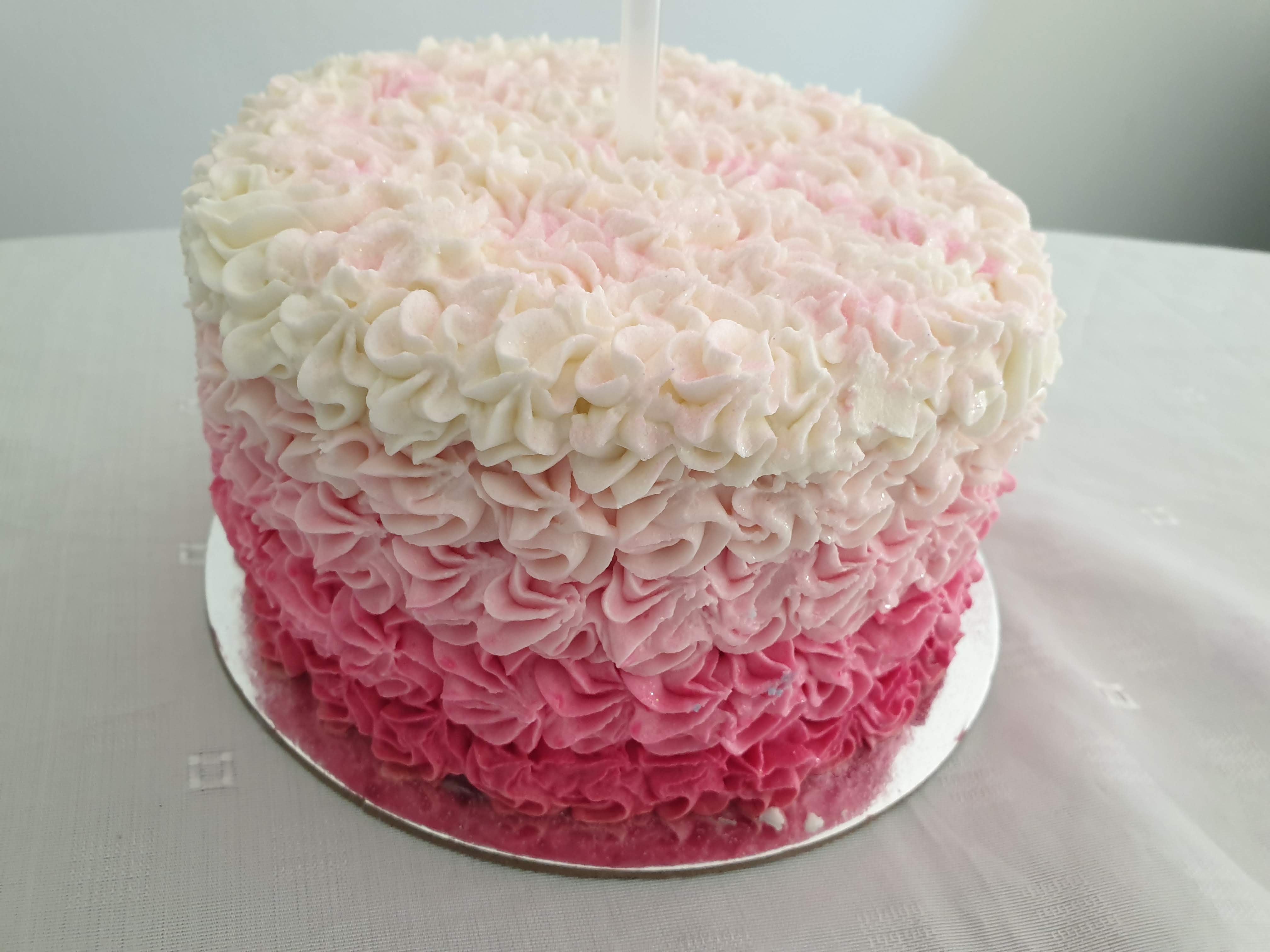 Pink Ombre Cake by Brown Sugar