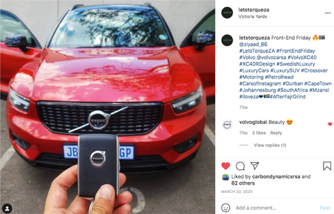 Volvo XC40 Instagram Let's Torque ZA