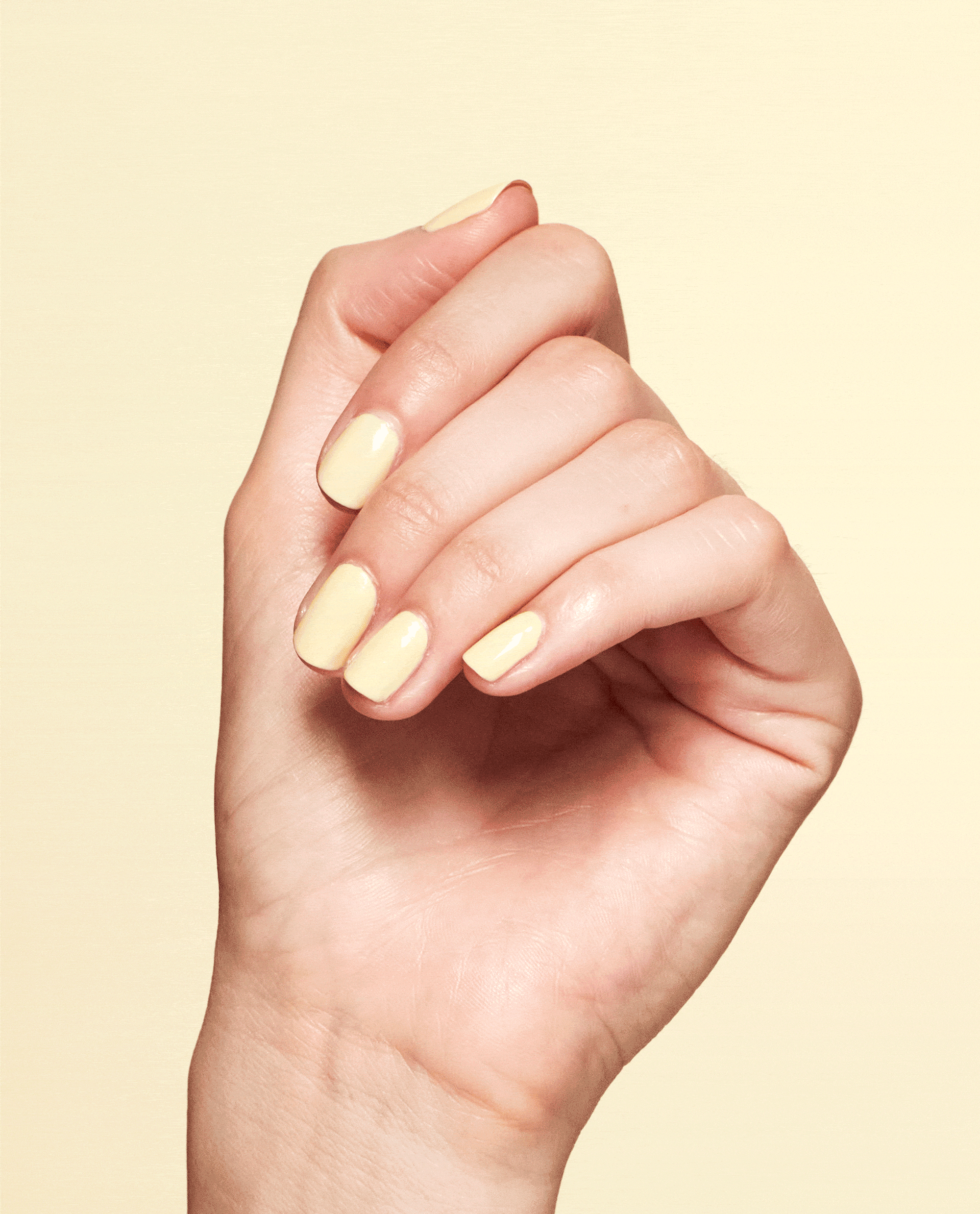 OPI Blinded by the Ring Light Yellow Gel Nail Polish Gif