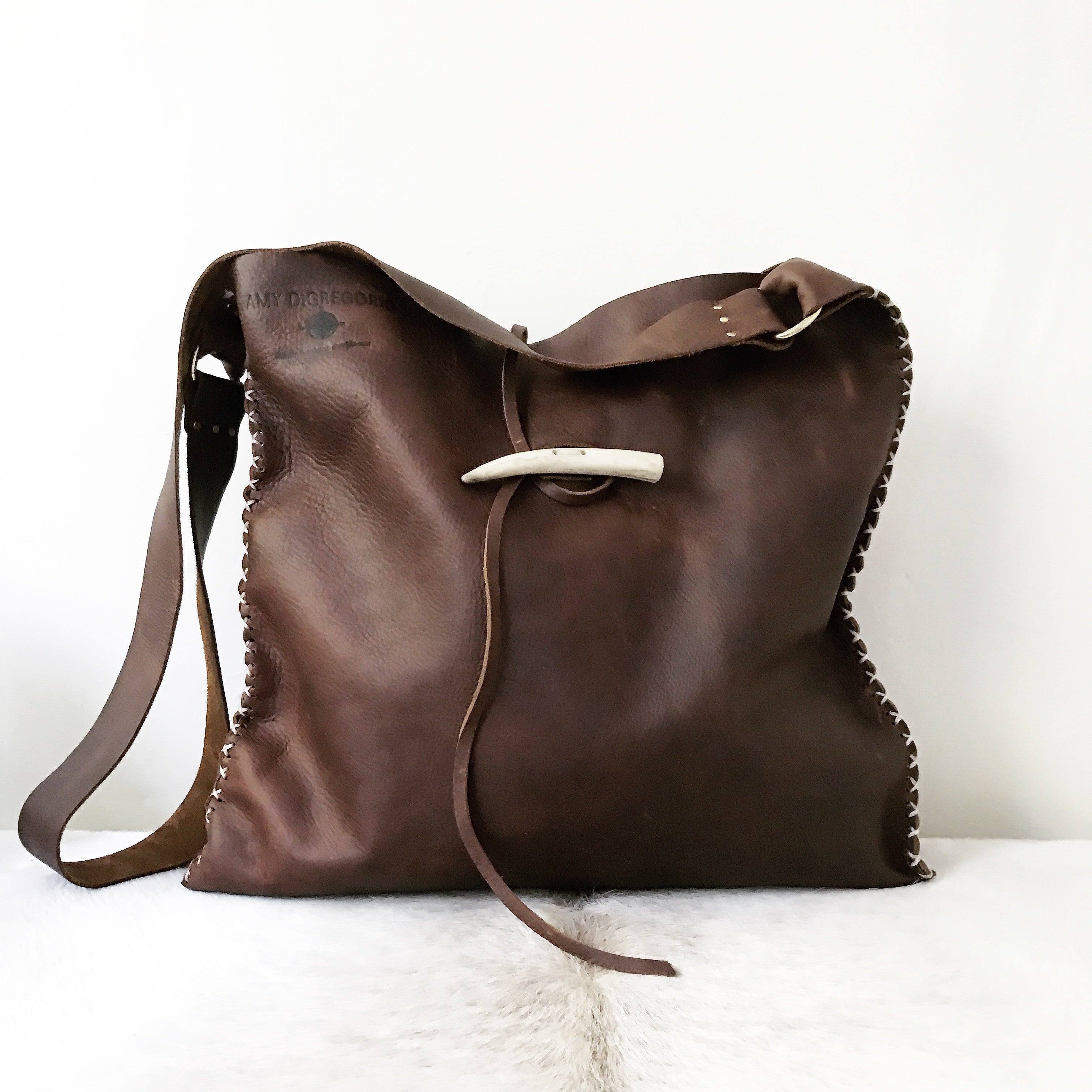 Antler + Saddle Leather Crossbody – Amy DiGregorio