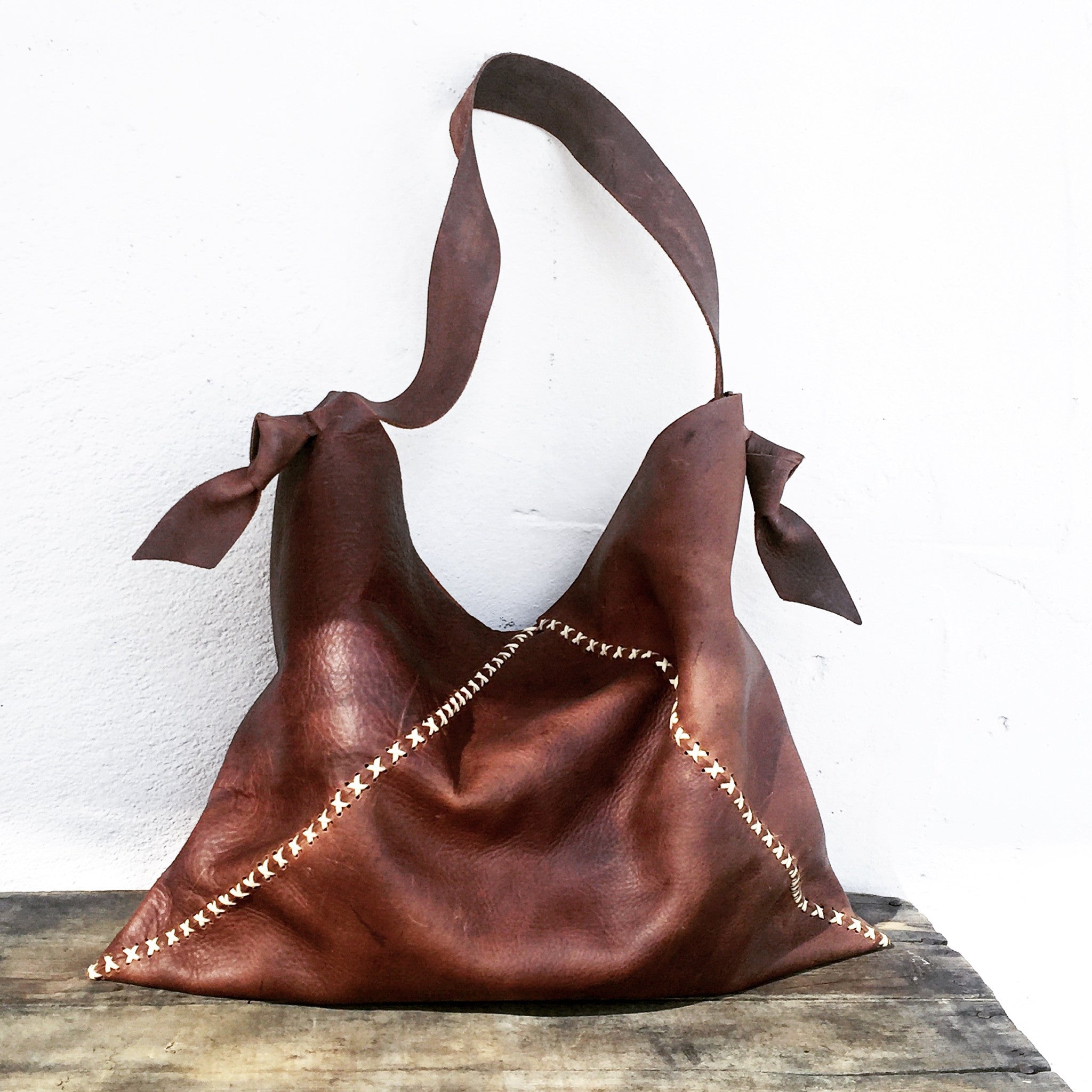 leather sack bag