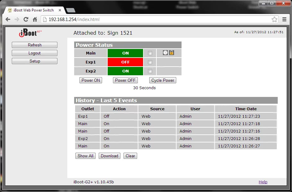 Iboot web power switch