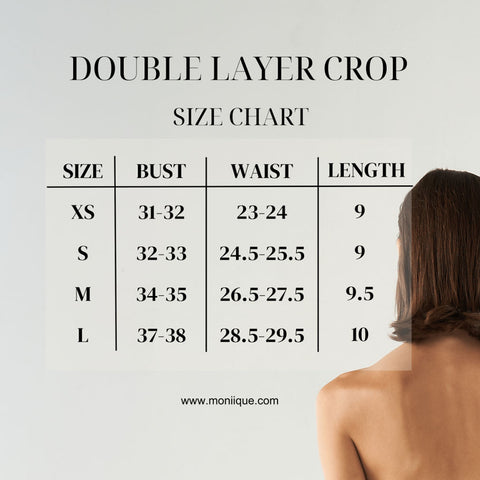 Double Layer Crop Size Chart