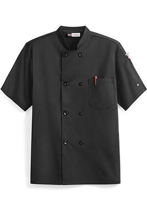 Chef coat with custom restaurant business logo embroidered