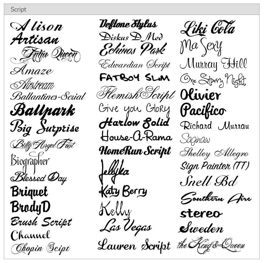 ALL FONTS FONTBOOK!! - Our collection of fonts for customization!