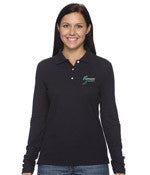 Sansum Clinic Devon & Jones Ladies Pima Pique Long-Sleeve Polo