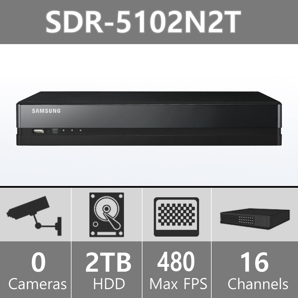 SDR-5102NT - 16ch Samsung DVR | 2 TB | DVR from SDS-5102 | WiFi Adapter