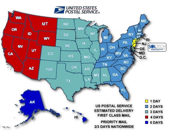 Usps Mail Transit Time Map