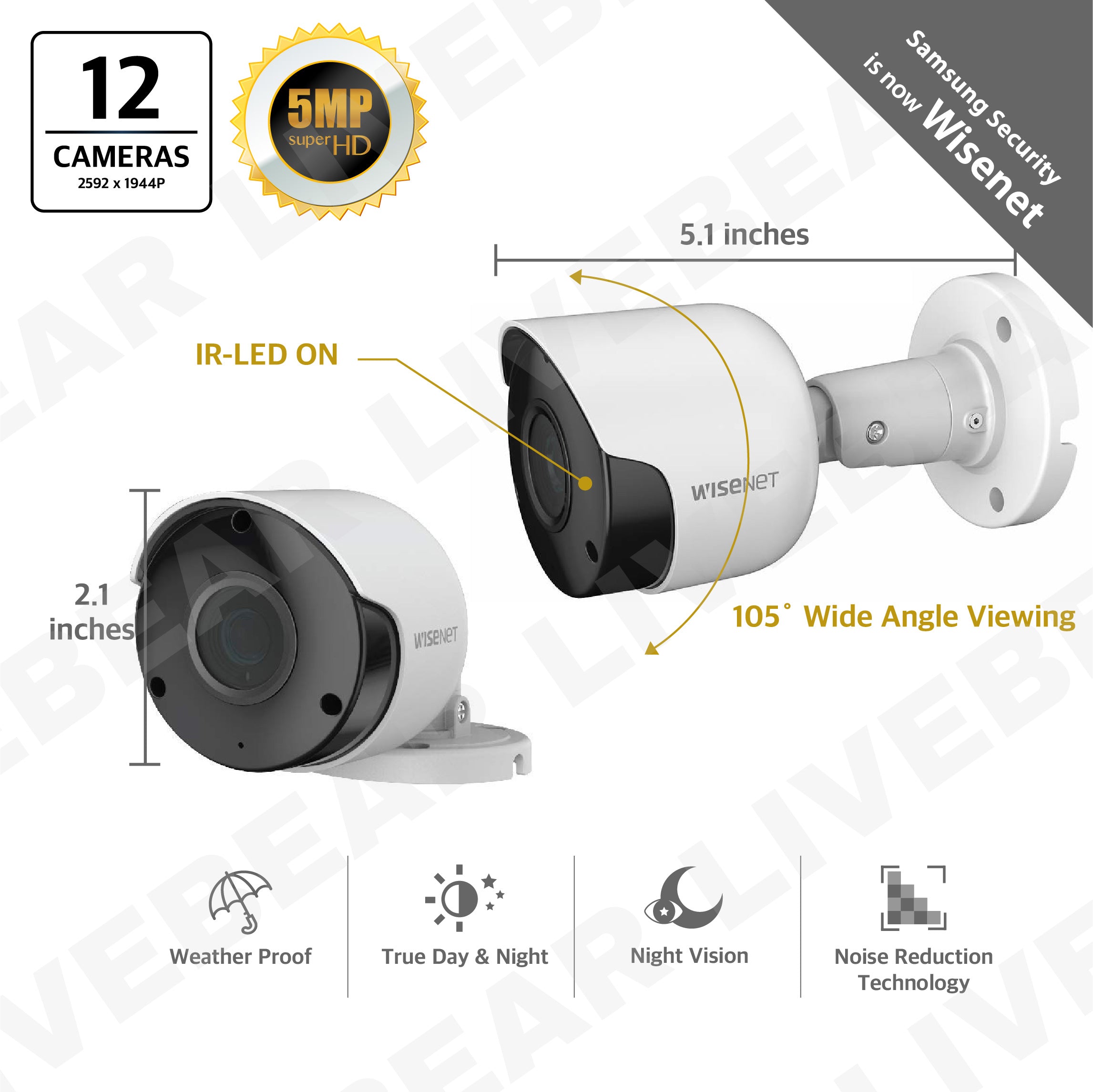 wisenet 5mp security system