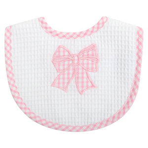 Pink Bow Medium Bib - Ashley's Children's Boutique