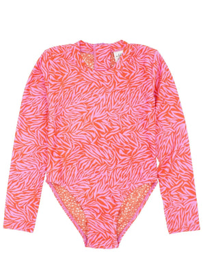 Feather 4 Arrow Wave Chaser Surf Suit LS- Coral Crush - Ashley's Children's Boutique