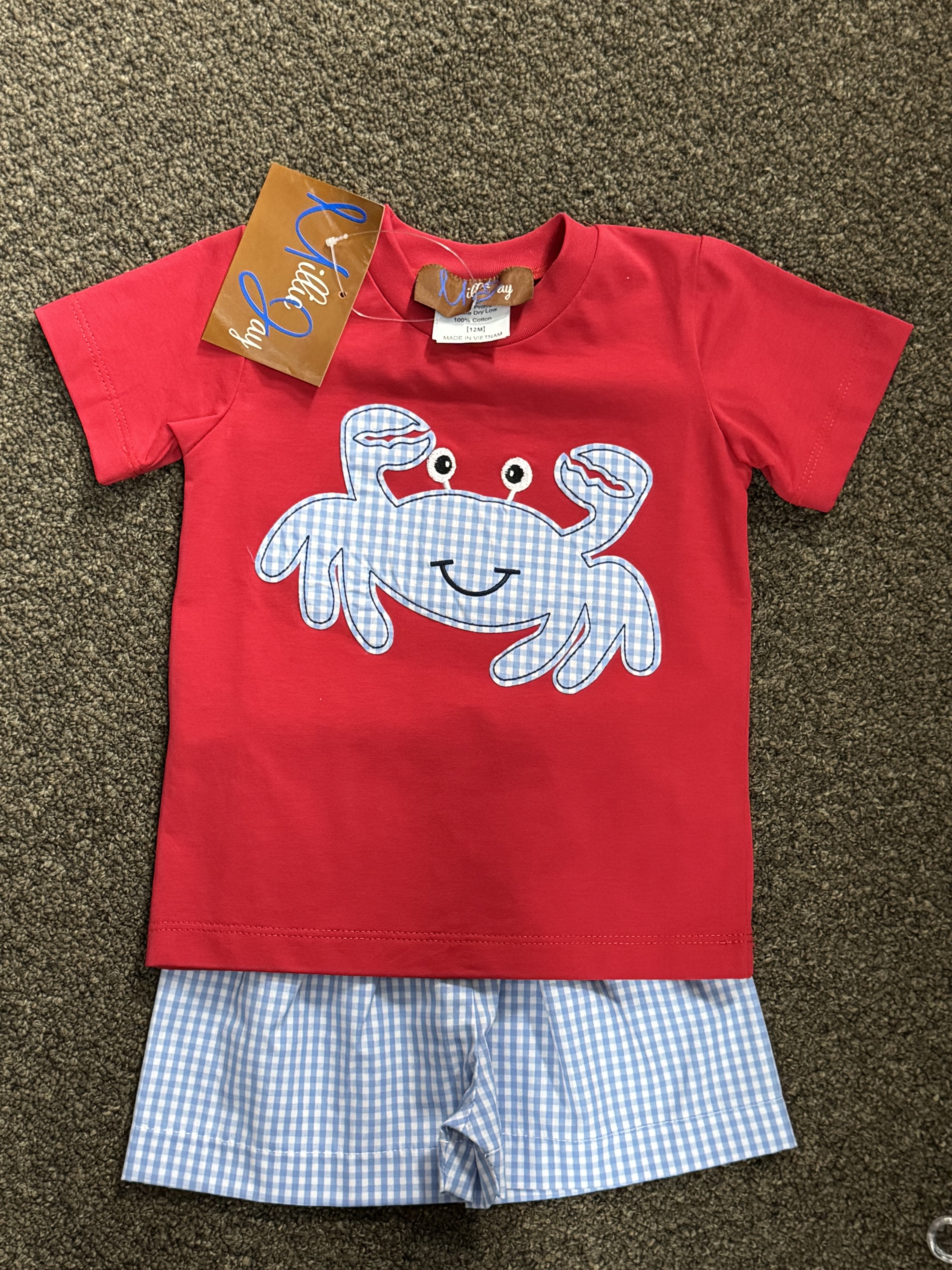 Millie Jay Crab Appliqué 2pc