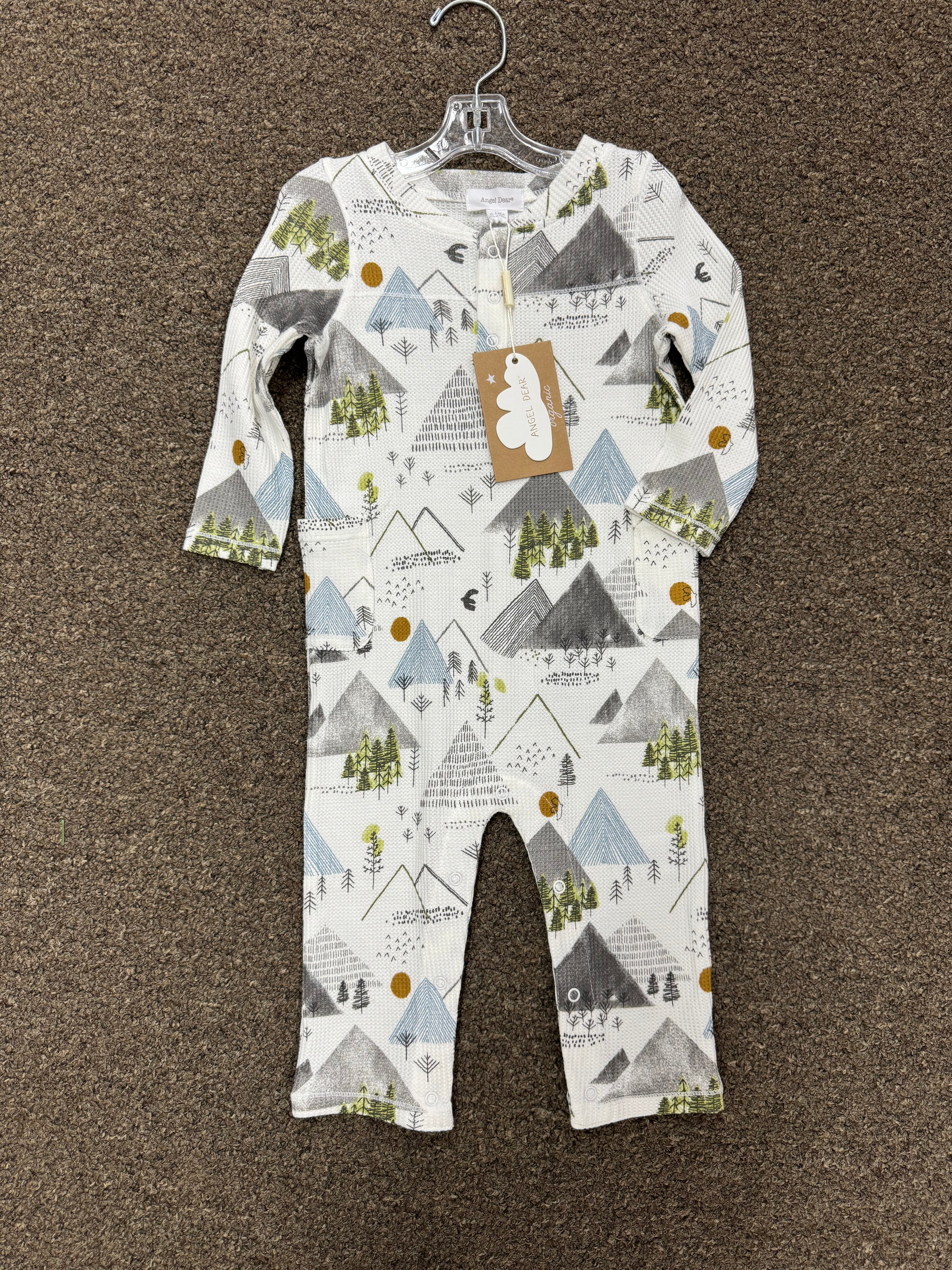 Angel Dear Mountains Waffle Romper
