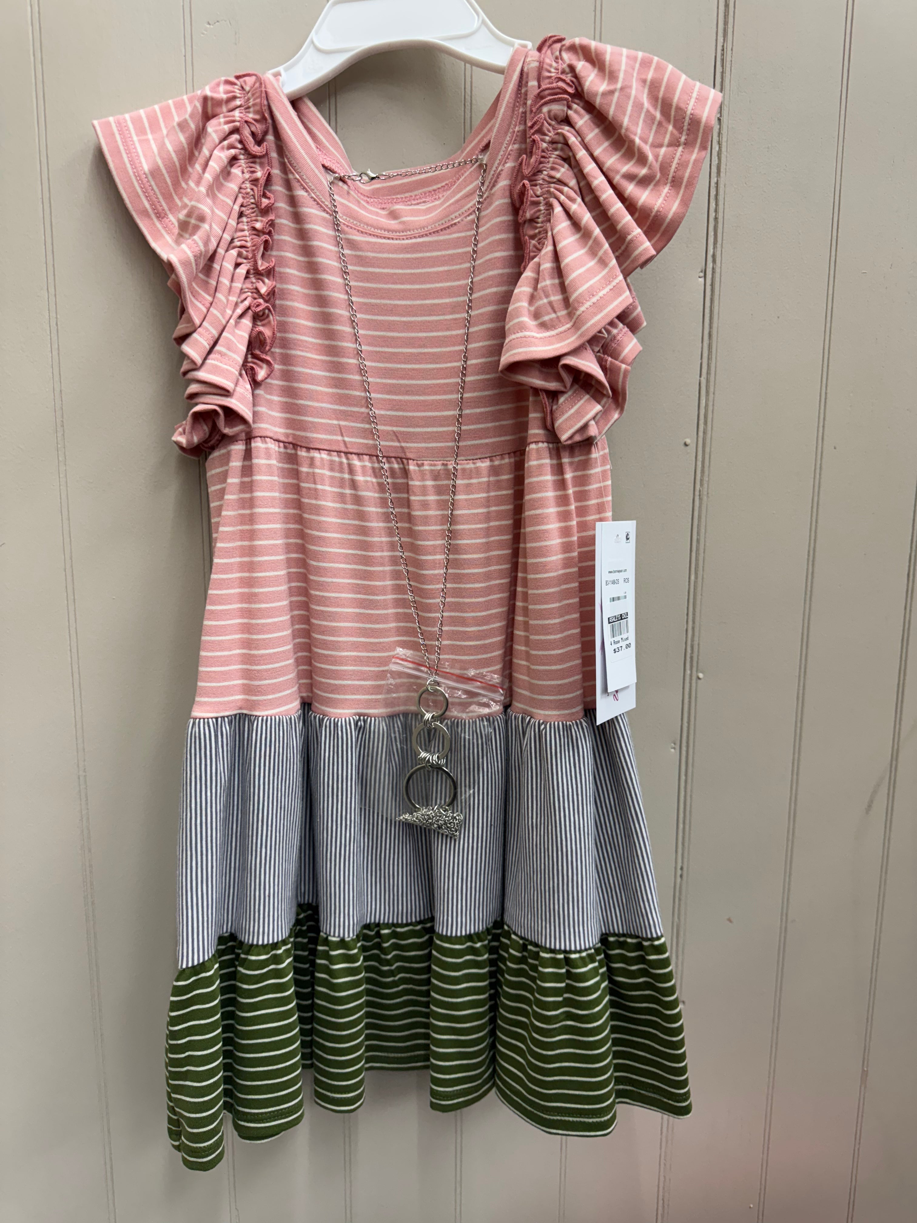 Bonnie Jean Rose Stripe Dress