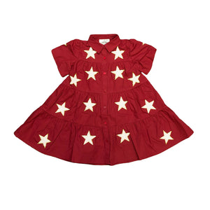 Belle Cher
Maroon And White Kid Chenille Star Dress - Ashley's Children's Boutique