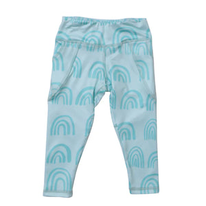 AQUA RAINBOW LEGGINGS - Ashley's Children's Boutique