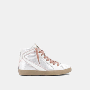 Rooney Metallic White - Ashley's Children's Boutique