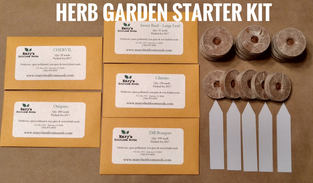 Herb Garden Starter Kit Mary S Heirloom Seeds