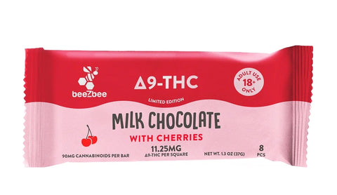 bbeeZbee Delta-9 THC Cherry Chocolate Bar