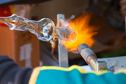 Lampworking is a popular process of glass pipe production