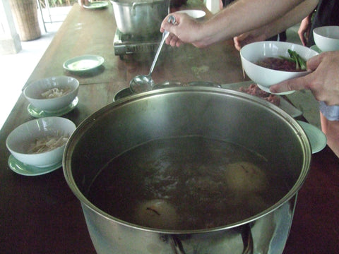 Making Pho at Red Bridge Cooking School Hoi An
