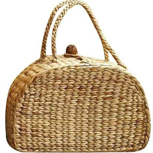 Best Straw Bag natural baskets with clasp belt | French Baskets