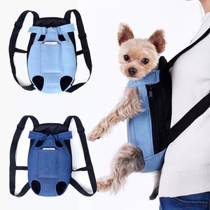 Denim Dog Cat Carrier Bag.