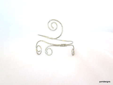 Silver Upper Arm Cuff Spiral Bracelet, silver upper arm cuff jewelry, upper arm cuff jewelry, upper arm cuff bracelet, spiral bracelet, gypsy armlet