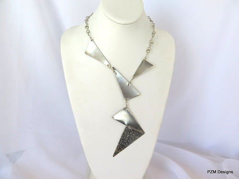 unique handmade metal jewelry, Handmade Metal Silver Necklace