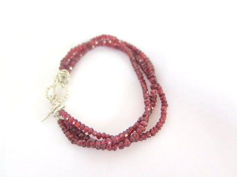 Red Garnet Bracelet, Garnet, handmade gemstone jewelry, gemstone jewelry, gemstone