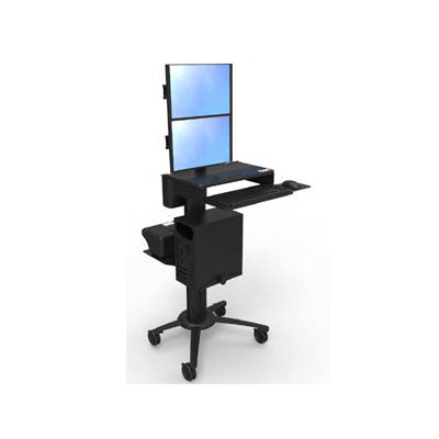 Mobile Computer Carts Monitor Trolley Mobile Standing Workstation ...