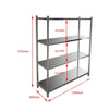 Borrelli 4 Tier Stainless Steel Shelf Rack 1200mm