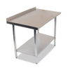 Durable 1200mm 201 Food Grade Stainless Steel Wall Table, Ideal for Commercial Kitchens. Robust Construction Ensures Longevity and Reliability. Front Image.