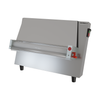 Optimize Your Dough Preparation with the Commercial 18" Horizontal Dough Roller. This specialized dough roller is designed for commercial bakeries, providing precision and efficiency in dough processing. Angle_view.