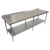 Durable 2100mm 201 Food Grade Stainless Steel Wall Table, Ideal for Commercial Kitchens. Robust Construction Ensures Longevity and Reliability. Front Image.